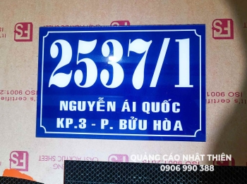 Bảng số nhà mica